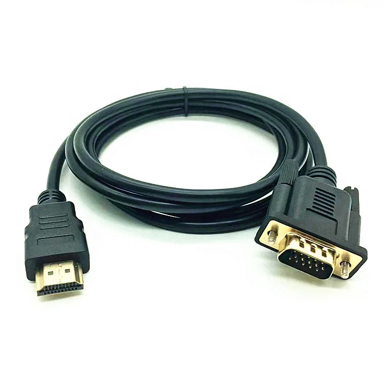 HDMI to VGA Cable Gold-Plated 1080P HDMI Male to VGA Male Active Video Adapter Converter Cord (6 Feet/1.8 Meters)