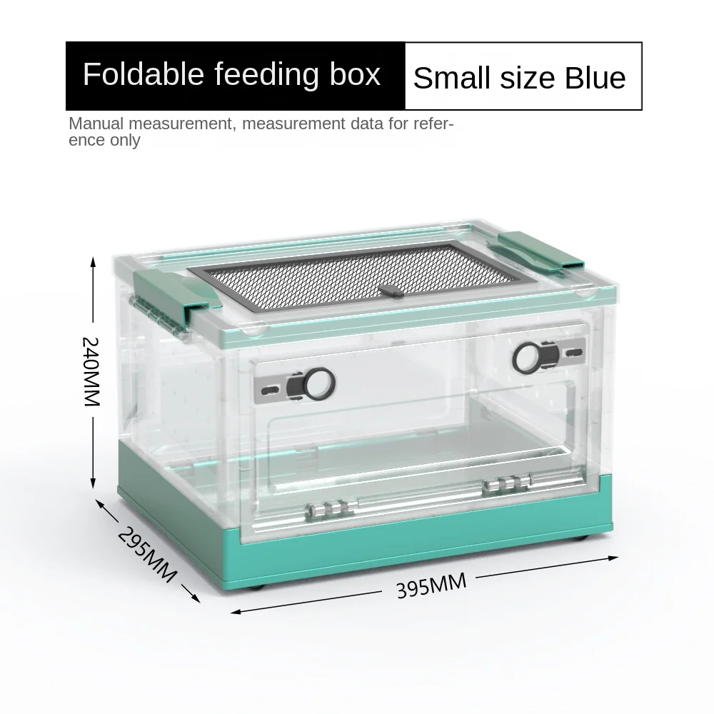 Foldable Small Animal PP Plastic Peptile Box Terrarium For Reptiles , Turtle, Lizard, Chameleon, and Other Reptile Supplies Cage