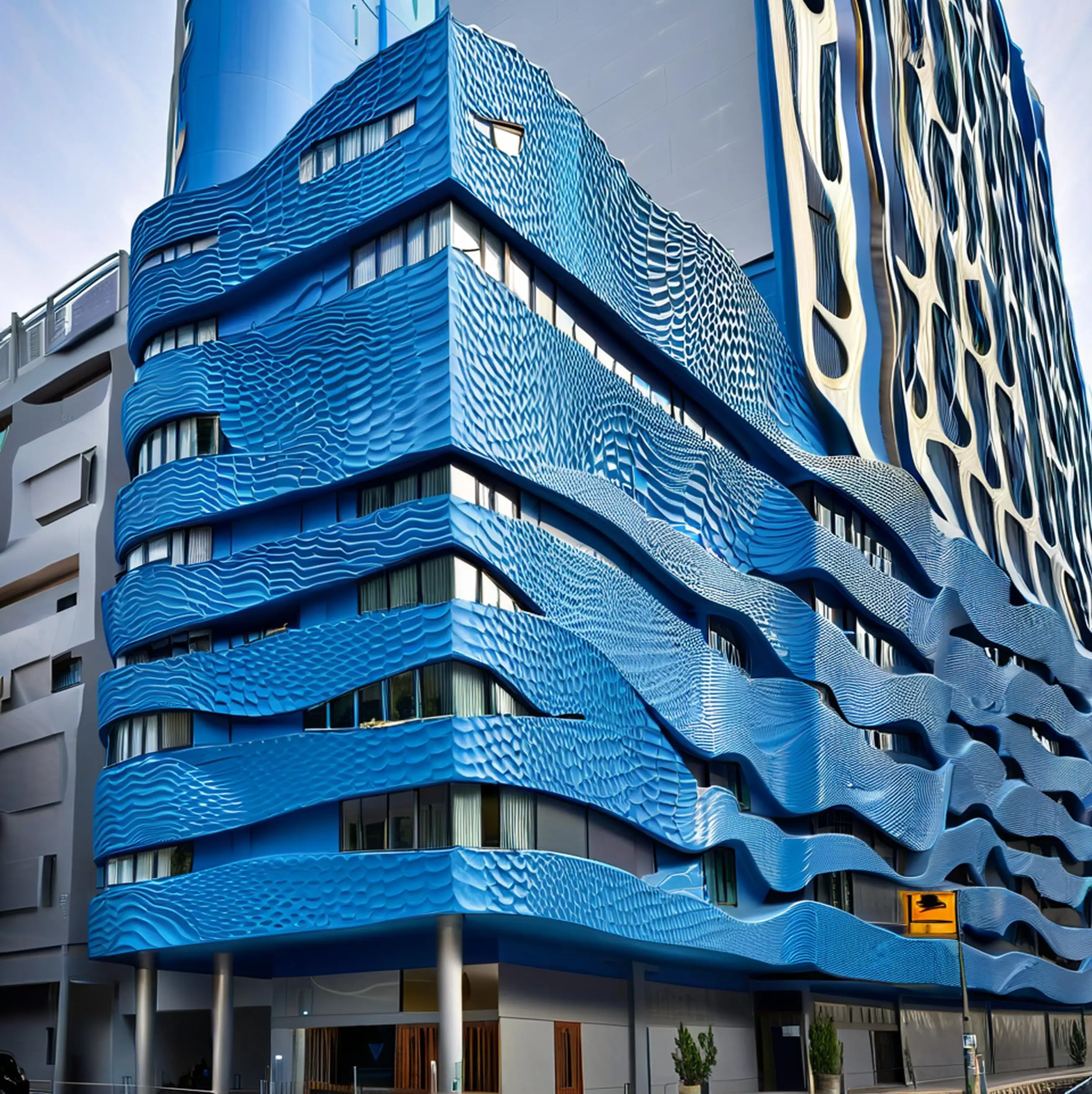 Customized Modern Architectural Curtain Wall Panels Decorative Building Exterior Cladding Aluminum Alloy Glass Stone Materials