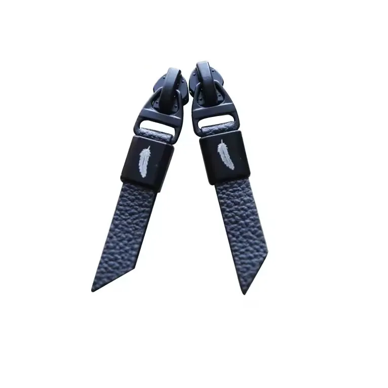 PU puller no.5 LFC zipper slider electrophoresis  black alloy waterproof zipper