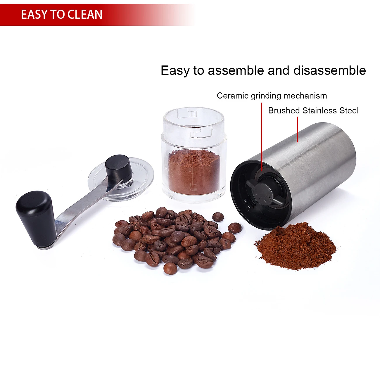 high performance coffee grinder home diy coffee grinder manual personal aluminium portable expresso machine coffee grinder