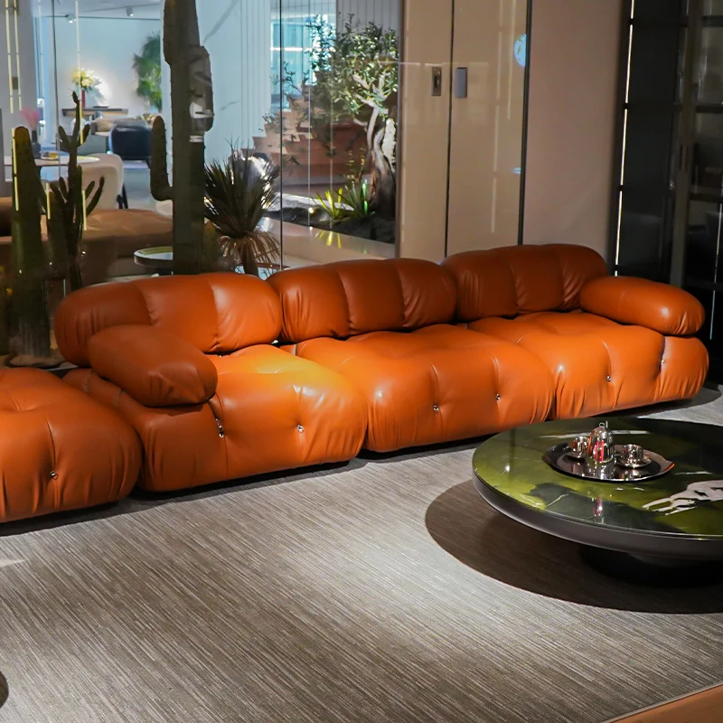 Фабрика Modenfili поставляет классический комплект мебели для гостиной из натуральной кожи с верхним слоем зернистой со