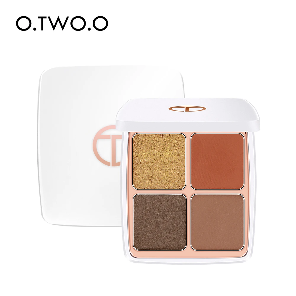 O.TWO.O Free Sample Hot Selling Super Quality Wear Up Eyeshadow Highlighter Makeup Palette 4 Colors Eye Shadow