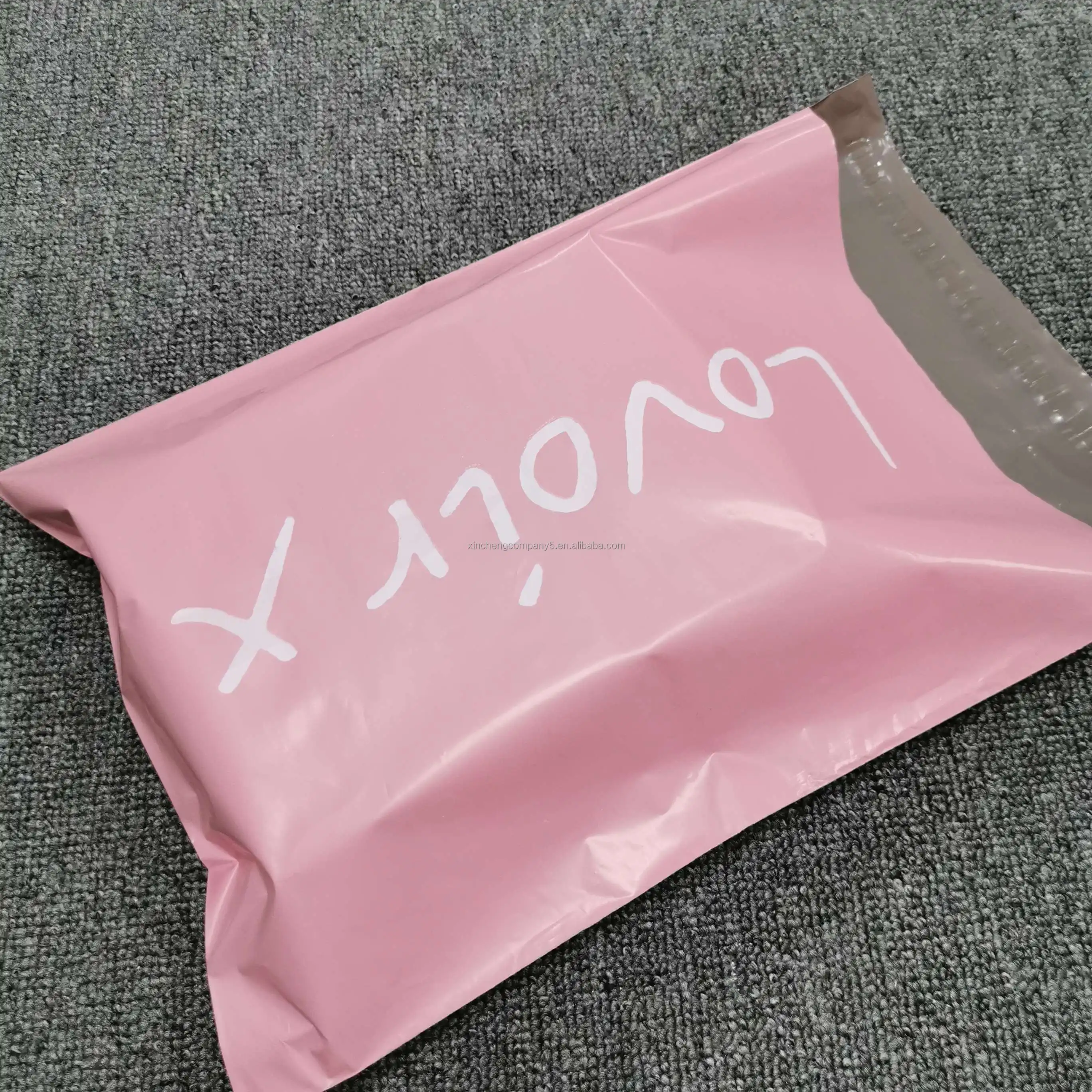 Free Sample biodegradable packaging bolsas de plastico clothing Pink Poly Mailer bag