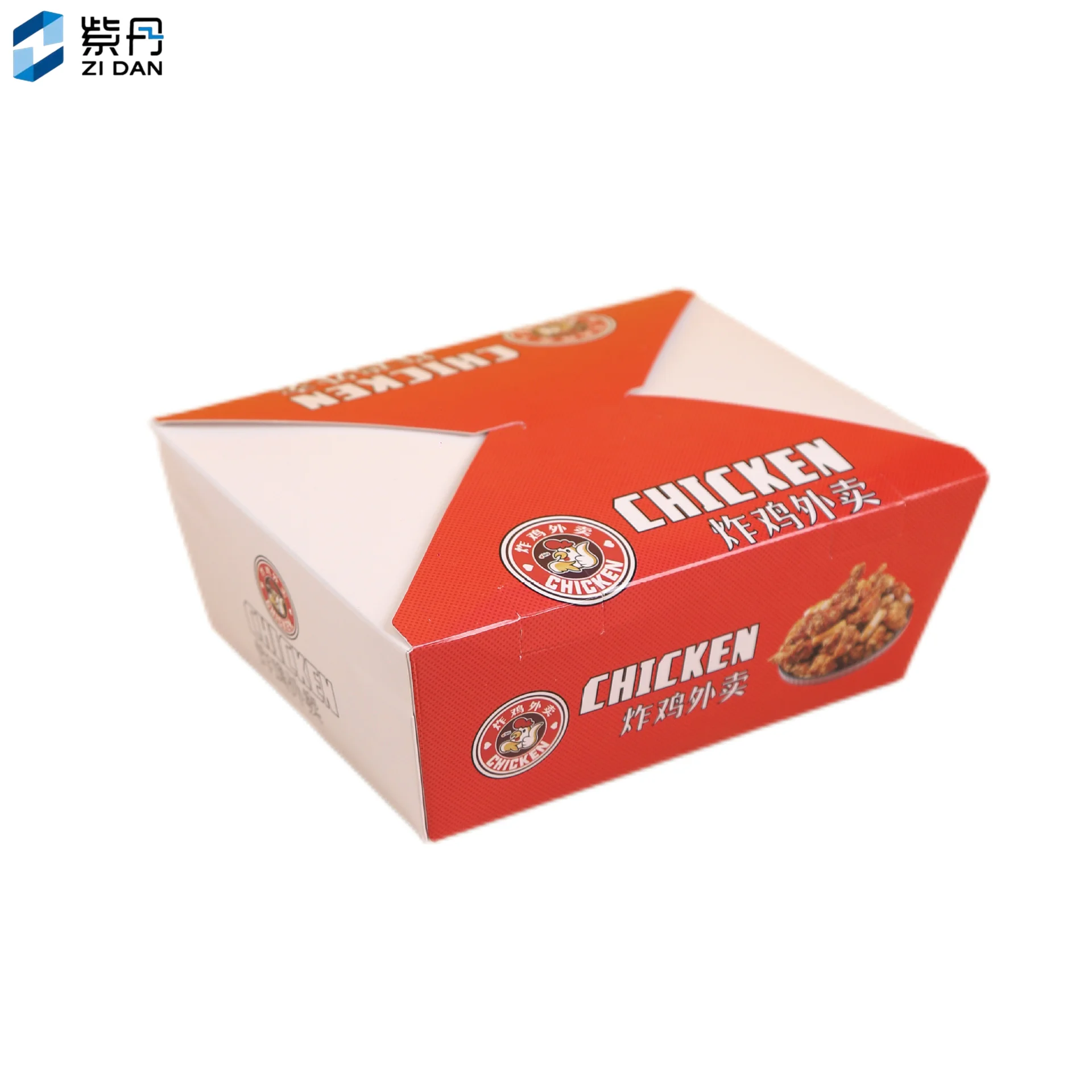 Family Luxury Packaging Carton Fried Chicken Disposable Take Out To Go Take Away Paper Cardboard Lunch Fast Food Box