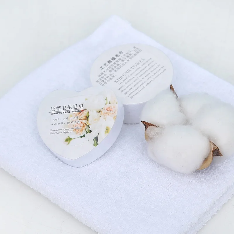 Оптовая продажа портативное махровое одноразовое сжатое полотенце для чистки лица из 100%