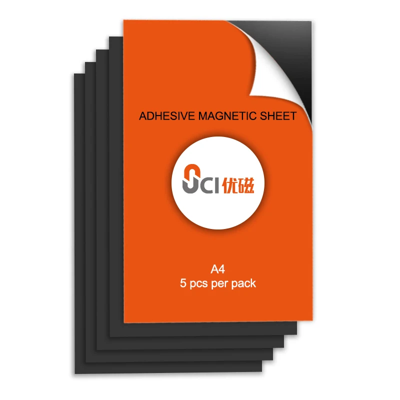 Magnetic Sheets with Adhesive Backing for Crafts, Photos and Pattern Storage, 5 pcs per pack, customized size