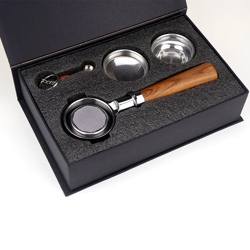 Портативный фильтр для кофе без дна 58 мм профессиональной Эспрессо-машины с 2 фильтрами в комплекте