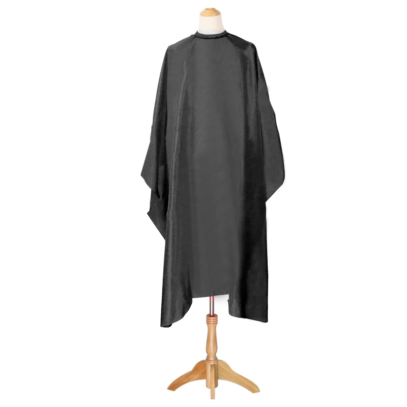 New black retro salon shop barber and salon hair cape non stick surround polyester cape