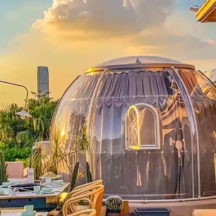 Pink Inflatable Bubble House Chinese Plastic Igloo Outdoor Garden Bubble House Transparent For Restaurant Houses Bubble