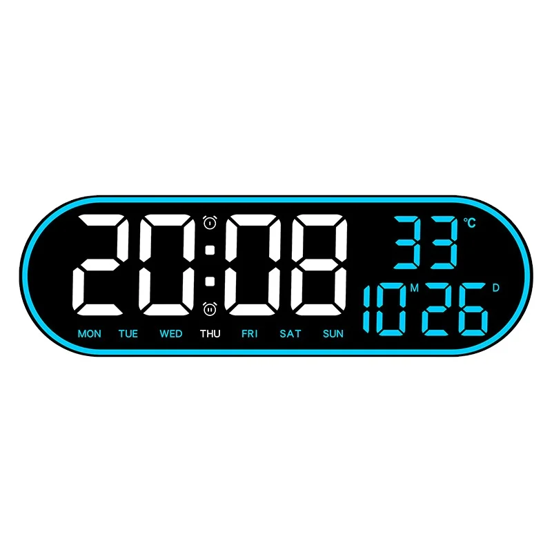 Modern Designer 3D LED Alarm Clock Multifunction Digital Desktop Table Clock with Temperature Calendar for Gift