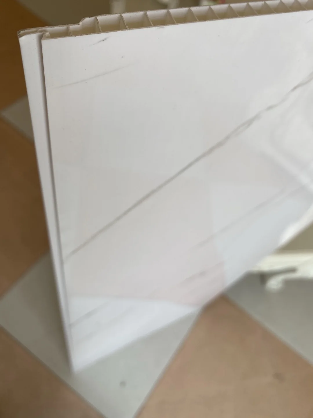 Classic white marble color glossy wall panel 250mm wide pvc ceiling for kitchen and bathroom