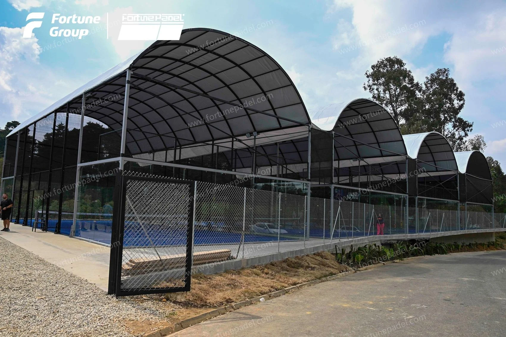 China Factory Design Stadium Roof Tent PVC Material Top Height 8.8m Tennis Padel Court Roof for Sale