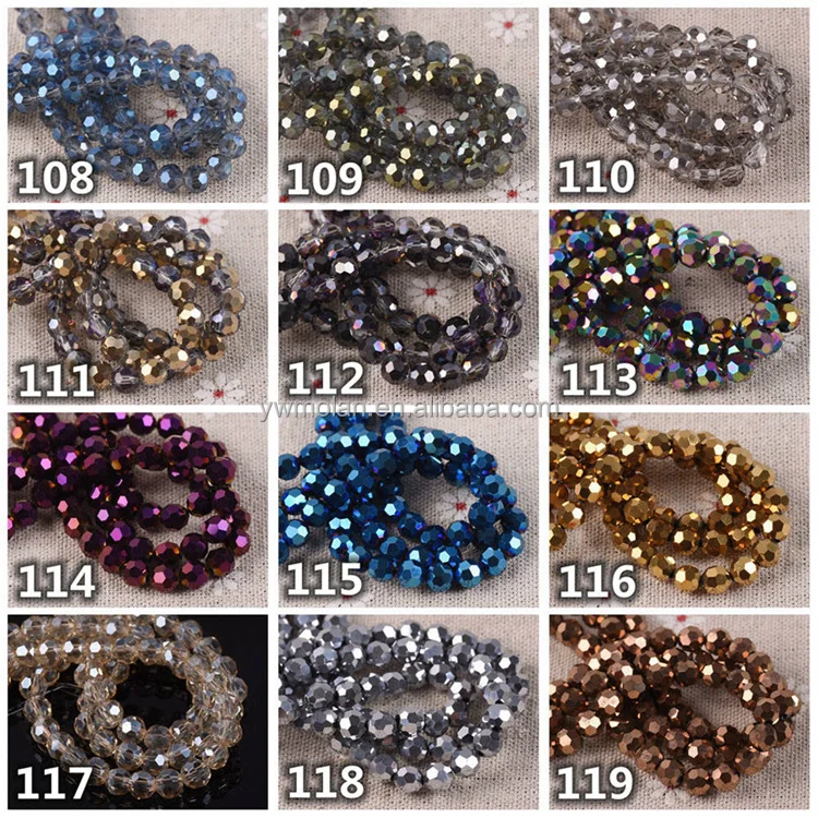 Круглый 32 грани вырезать мяч AB напылением цвета 3/4/6 мм 8 мм 10 мм в виде граненых стеклянных стеклянные бусины Spacer Бусины лот для изготовления ювелирных изделий DIY