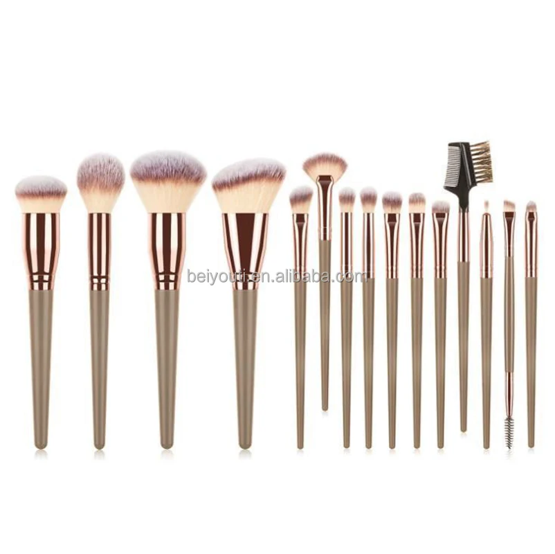 professional 15 pcs makeup brush set Eye shadow brush private label Nose Shadow Foundation Brush Eye Shadow Beauty Tools