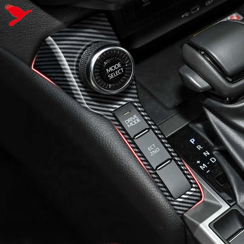 For Toyota Land Cruiser LC250 Prado 2024 2025 Car Accessories Side Gear Shift Frame Cover Trim ABS Carbon Fiber Style
