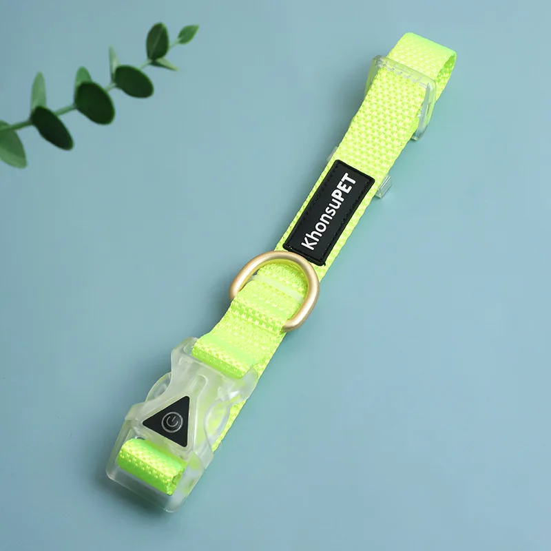 Led Dog Leash Pet Collar Leash Dog Glow Collar Outdoor Logo Acceptable