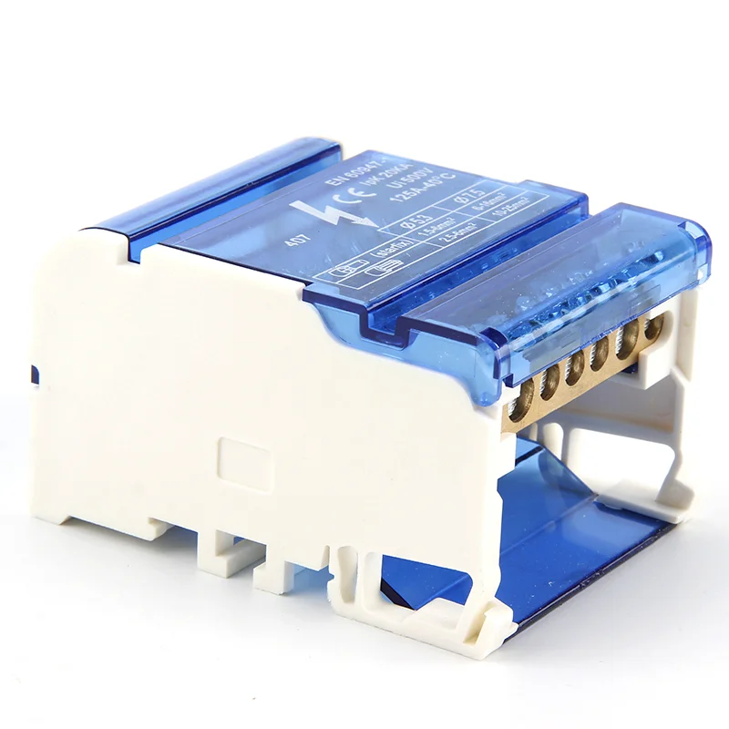 CHENF Din Rail Terminal Block Power Distribution Box Brass Busbar Connector Universal Connection Junction Box UKK