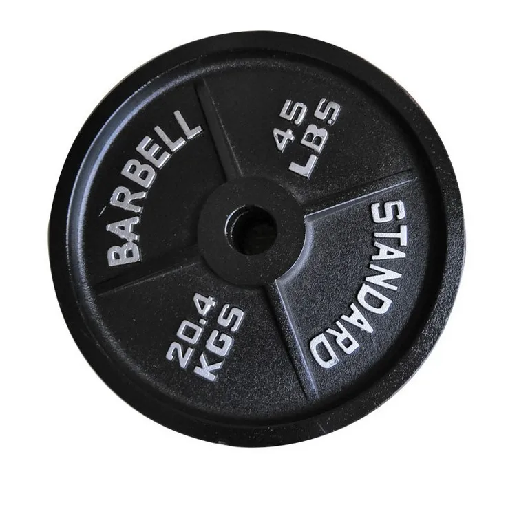 Wholesale Bodybuilding Black Barbell Painting  Weight Plates Cast Iron