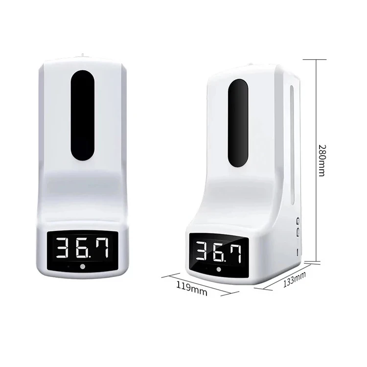 K9 PRO 2-in-1 Non-contact Digital Infrared Thermometer and Automatic Sensor Soap Dispenser for Office Hotel Mall Outdoor/Indoor
