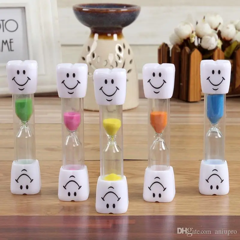 Smiley Tooth Brushing 2 Minute Mini Sand Timer Plastic Hourglasses For kids