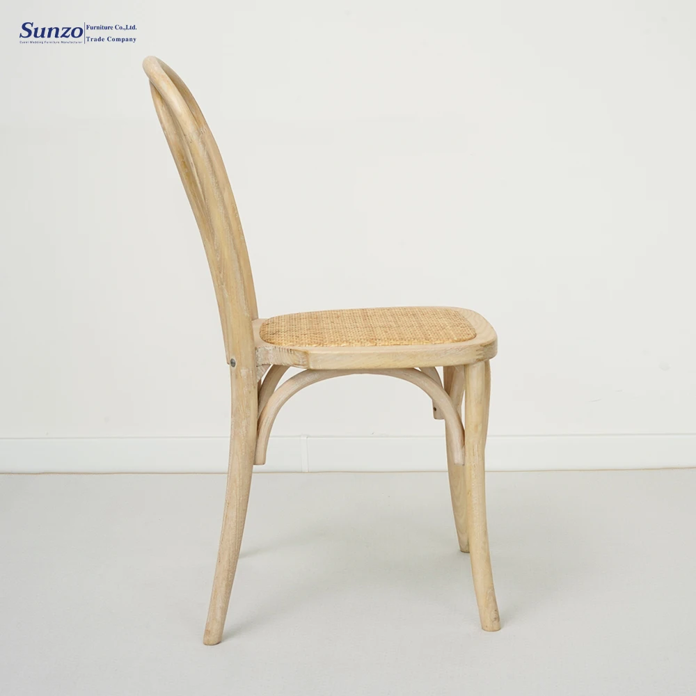 Hot Sale Wedding Stackable Rattan Seat Thonet Wood Chair silla de boda