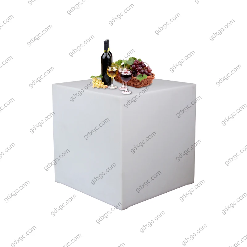 Patio Furniture/ Led Cube Table/Led Outdoor Rechargeable Modern Cube Waterproof Led Furniture Garden Sets Table