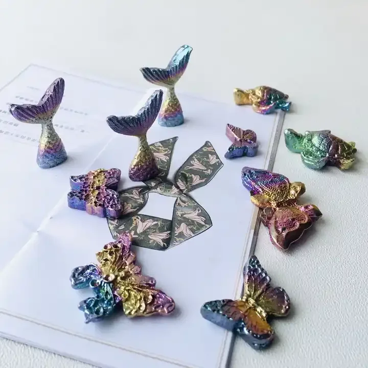 natural metal ore made bismuth crystal geode semi-gemstone bismuth spider skulls animal crystal healing stones bismuth carvings