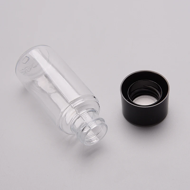 Promotional Transparent Spray Toner 2oz Pump Lotion Bottle 30ml 80ml PET Bottle Small Cosmetics Sample Bottles