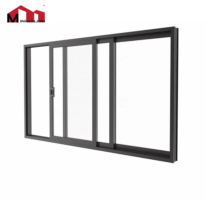 Aluminium Alloy Frame Double Triple Glazed Pane Window and Door with Aluminum Sliding Tempered Laminated Glass