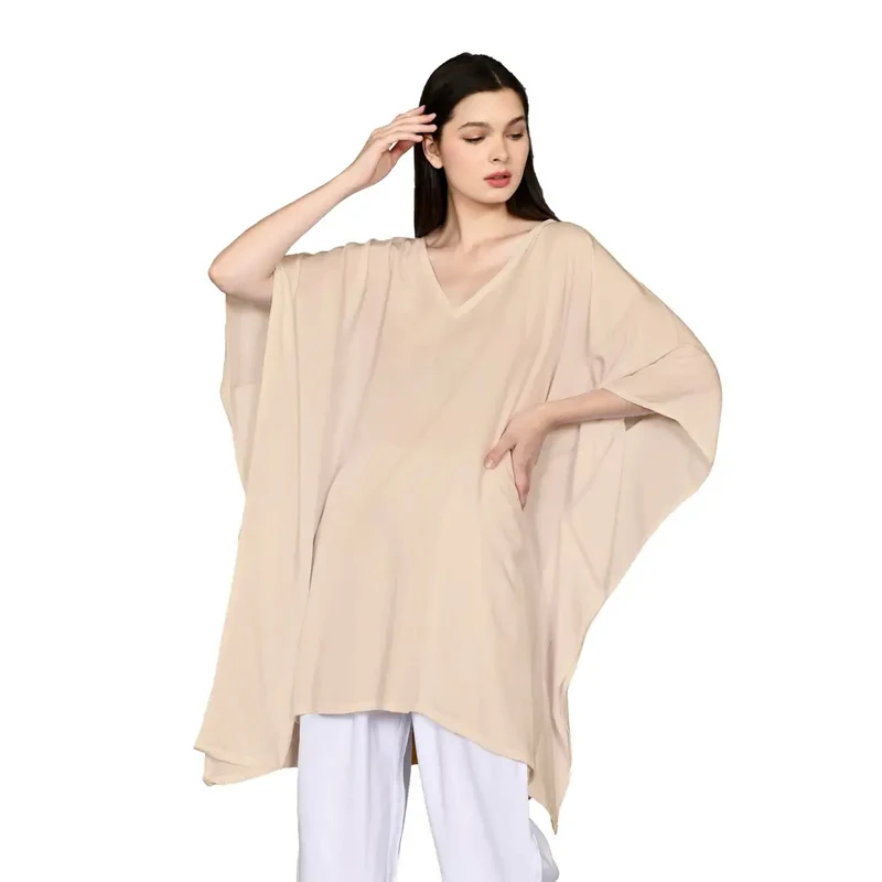 Solid Cover Summer Fashion Clothing 100% Rayon Wholesale Bali Manufacturer The Halter Bikini Sexy Khaki Elegant Kaftan Beachwear