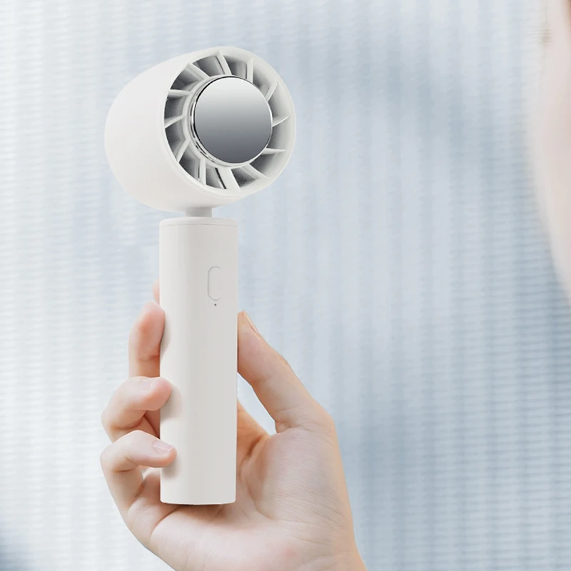 1200mAh Portable Usb Rechargeable Mini Ventilador Air Cooler Hand Held Electric Small Handheld Mini Fan with logo
