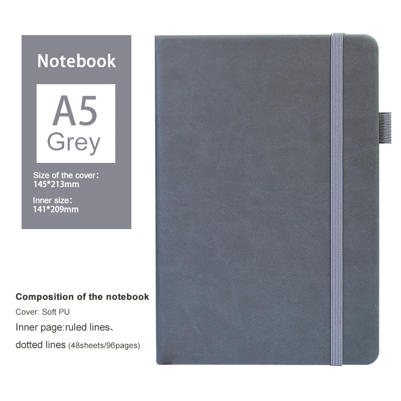 Customized PU Leather Cover Recycled Waterproof Stone Paper Notebook