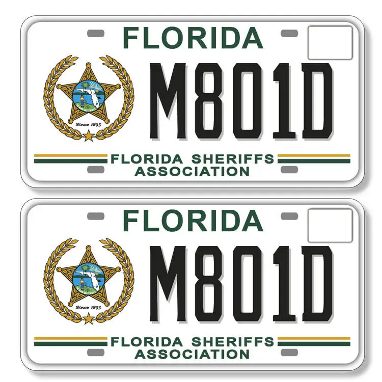 Factory Direct Sale Embossed Number Aluminum Sign Decorative License Plate Tin Sign Metal Plaque For Car Decor