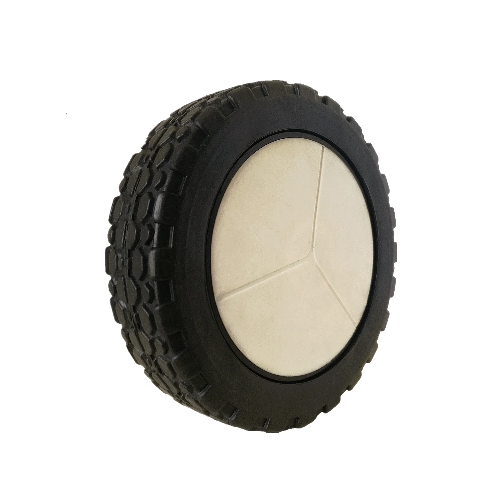 Plastic wheel 7 inch pvc lawn mower wheels, power tiller wheel