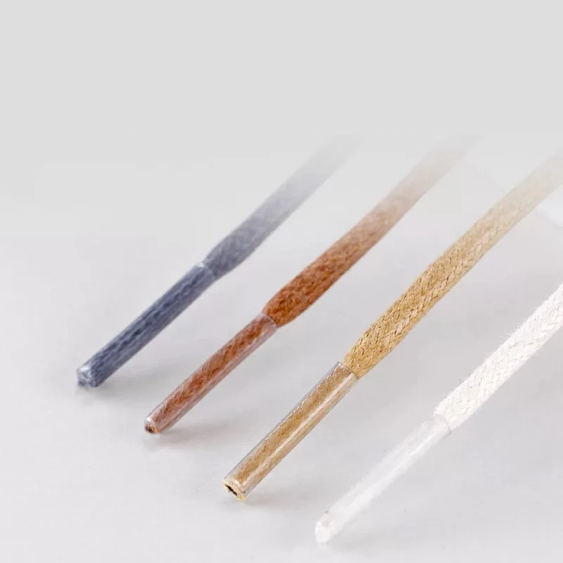 Leather Shoelaces Cotton Waxed Shoelaces Round Shoe laces Boot Shoes Laces Waterproof Leather Shoelace Strings