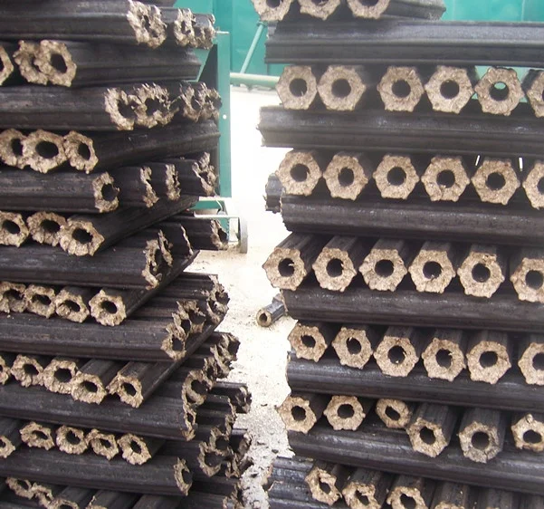 Peanut shell Rice husk sawdust charcoal making machine coconut wood briquette forming press machine Plant