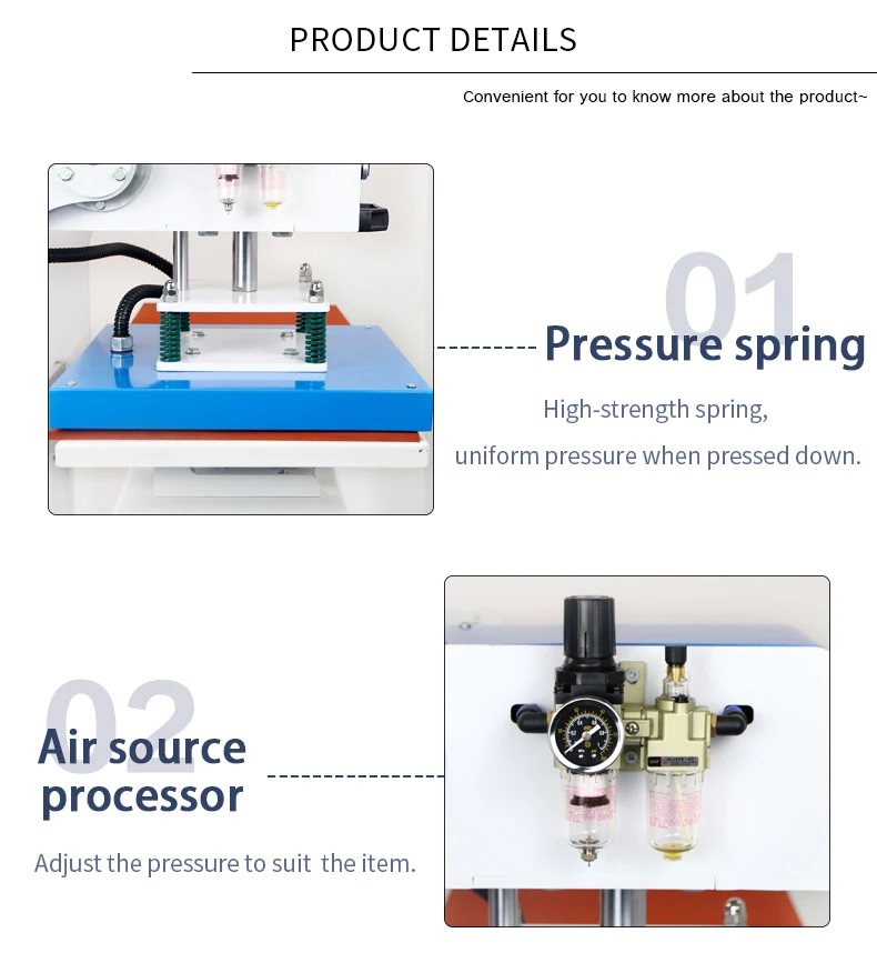double station pneumatic heat press machine heat press machine pneumatic hot stamping machine for big printing size