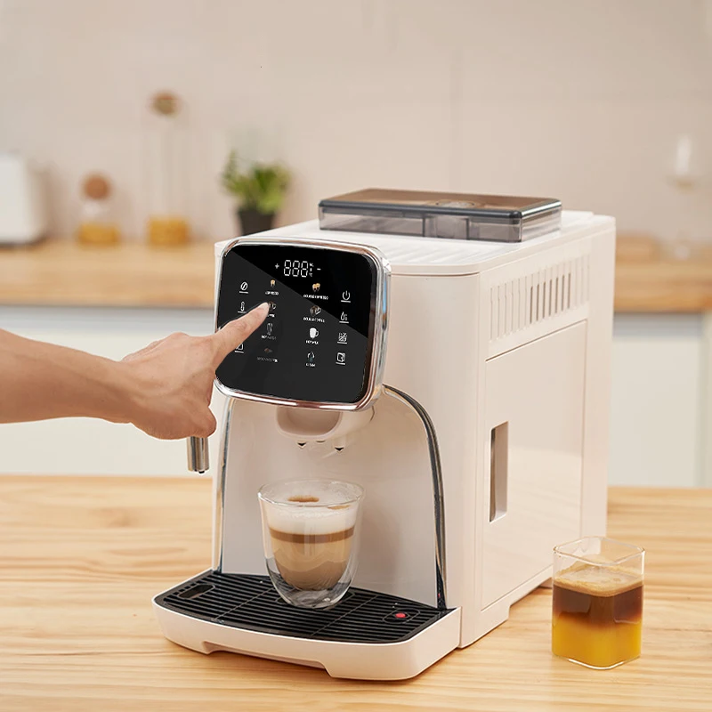 Office smart coffe bean to cup fully automatic commercial expresso espresso coffee machine maker with grinder