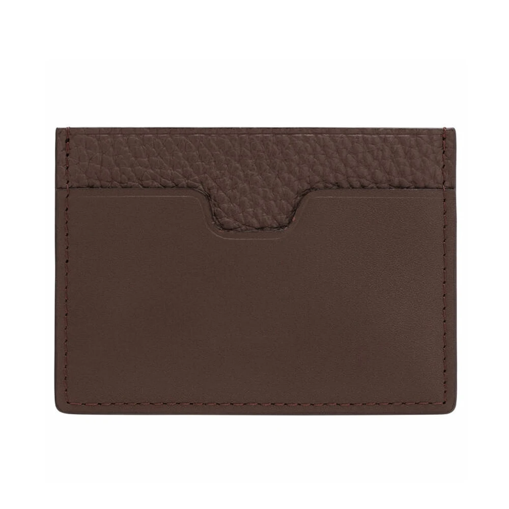Hot Sale Simple Classic Design Wholesale Handmade Business Different Leather Combination Pure Leather Made Card Holder