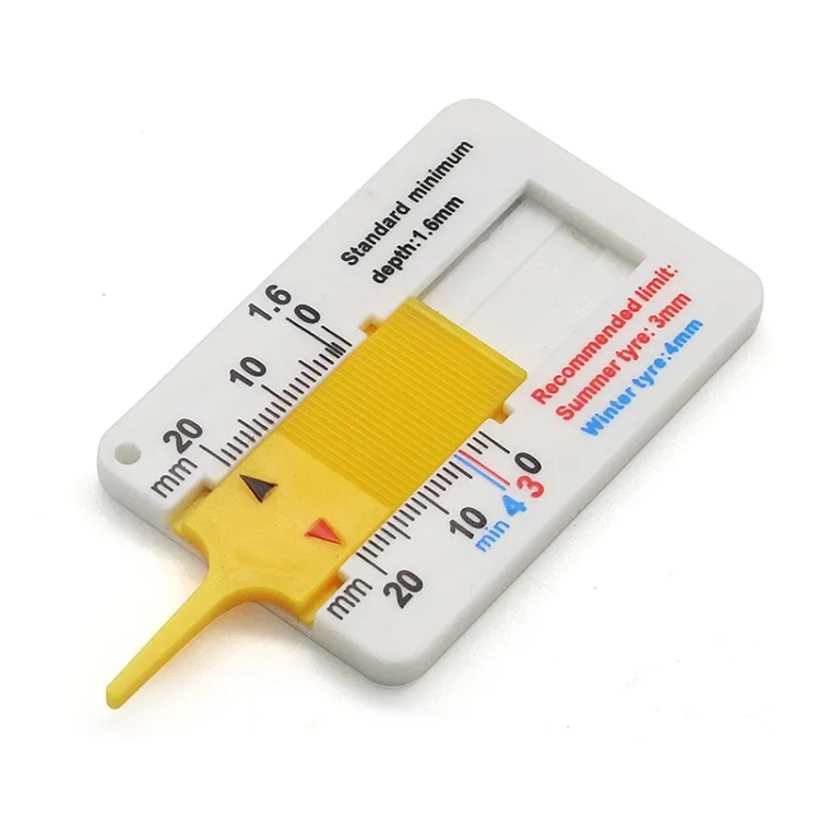 Hot selling car wheel tire tread depth gauge keychain motorcycle trailer wheel measure repair tool for tire wear detection