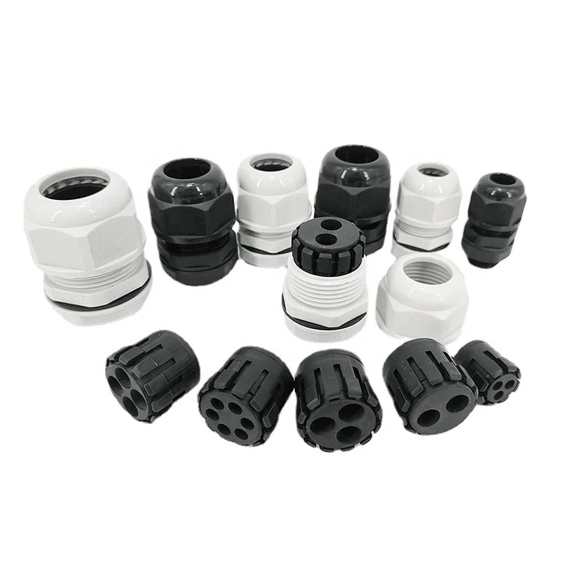 Porous rubber plug MG25A type plastic IP67 waterproof hose gland CE ROHS Nylon cable glands
