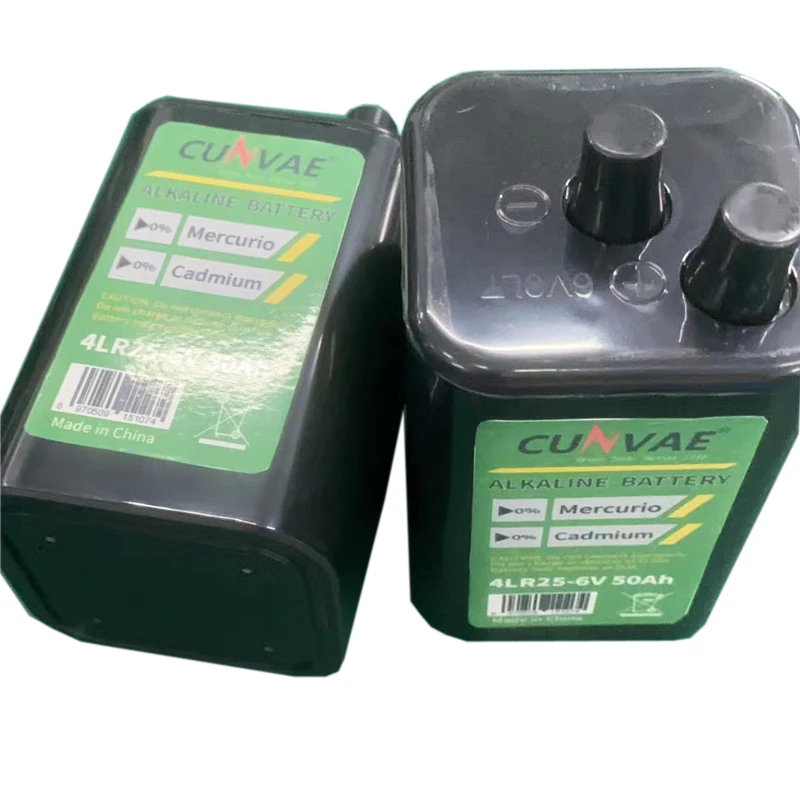Small alkaline 4LR25 Primary lantern battery 4r25 6v dry battery for temporary traffic light