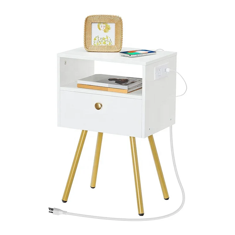 Wholesale Wood And Metal End Table Modern High End Coffee Table for Living Room Bedroom