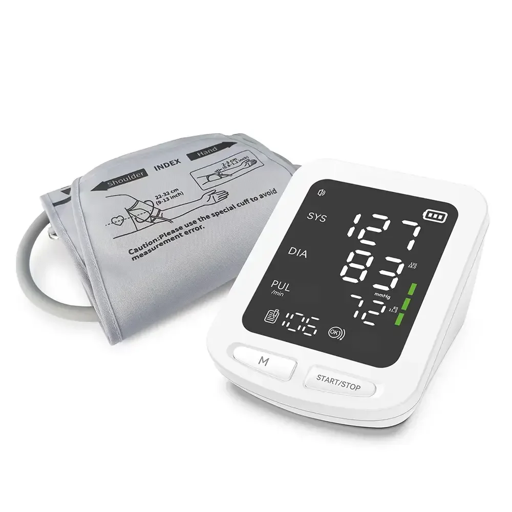 4.6 Inches LED Electronic Sphygmomanometer Digital Upper Arm Blood Pressure Monitor with Voice