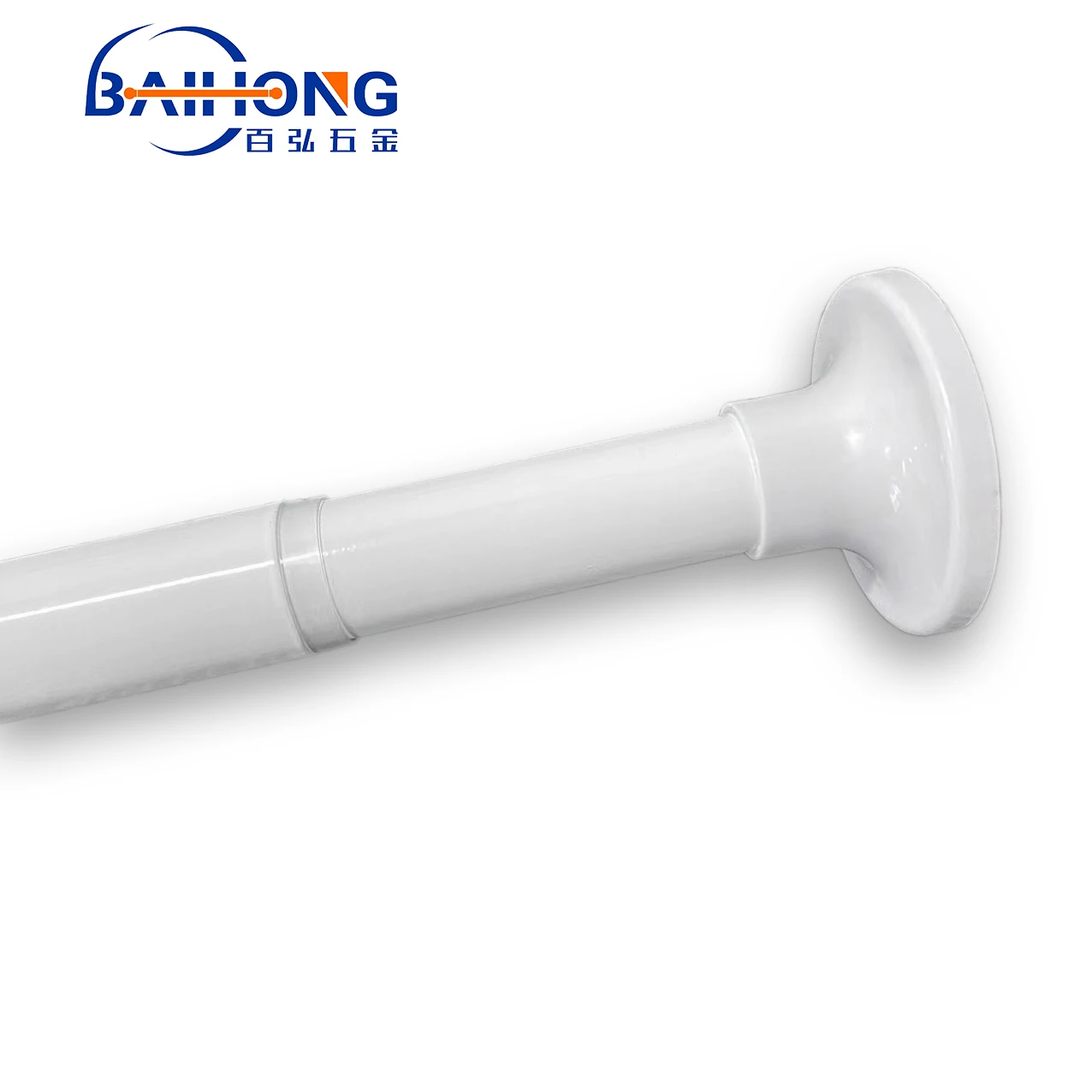 Hot sale stainless steel spring tension rod shower curtain rail telescopic metal curtain rod bathroom