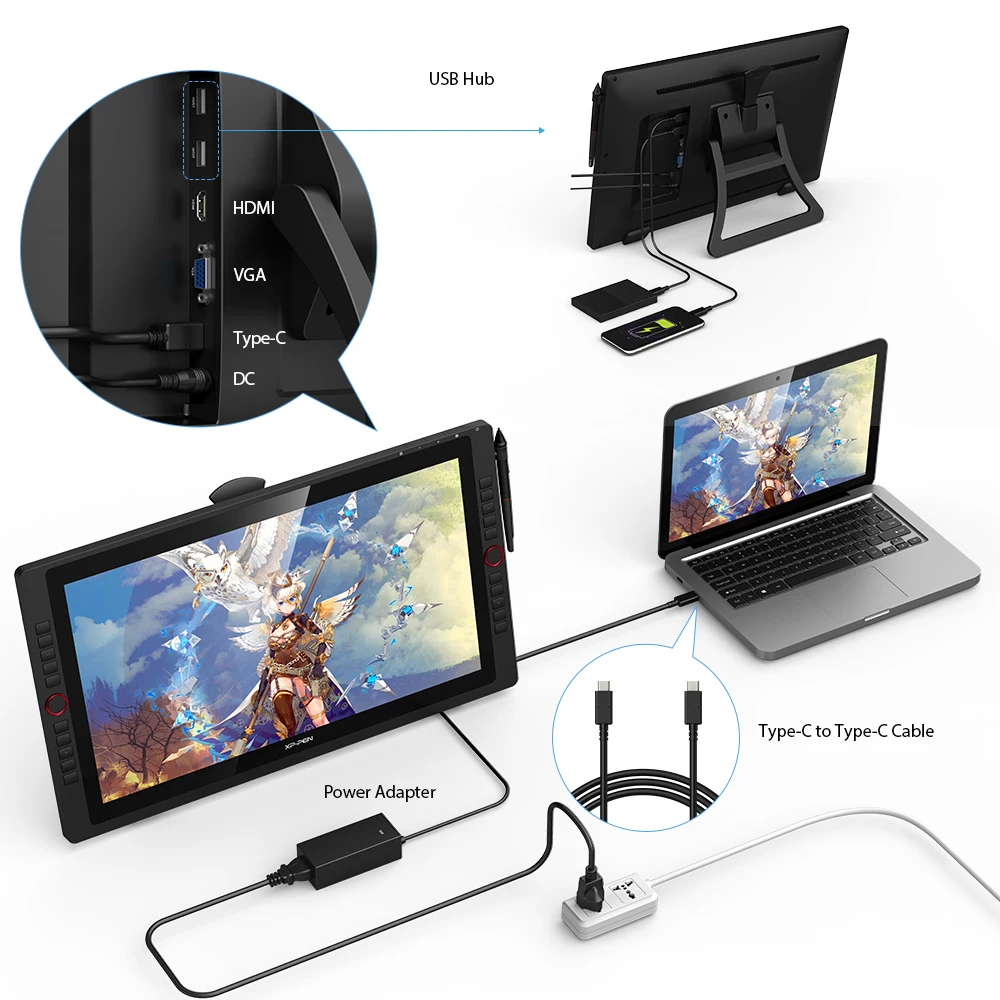
 Графический планшет XP-Pen, хорошее качество, прямые поставки с фабрики, художник 22R Pro Графический usb Графический графический планшет для рисования монитор  
