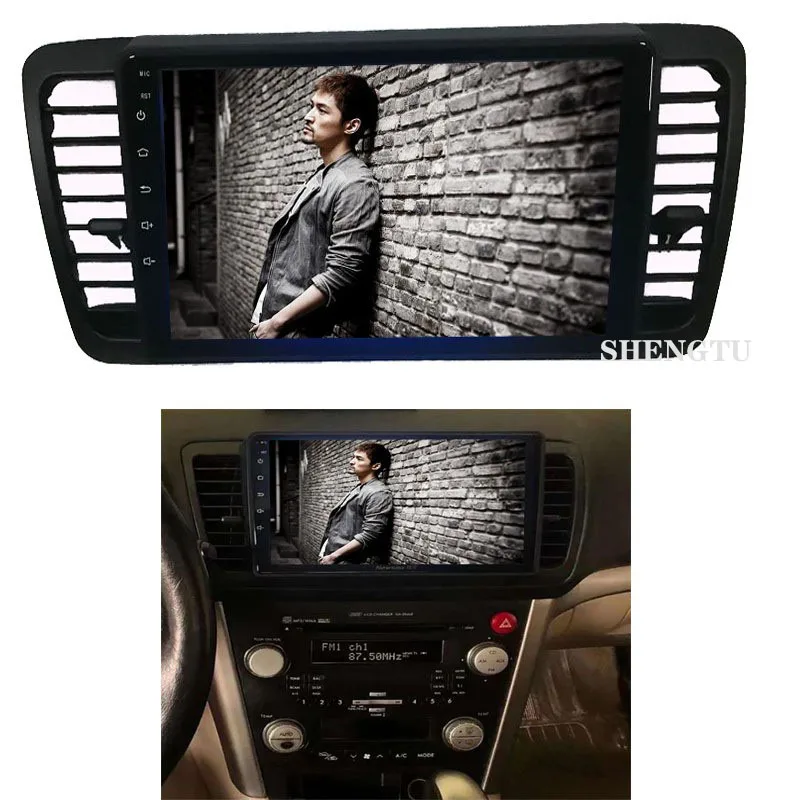 SHENGTU new 10 9 inch 2din car video android system mini tv for car  audio dvd tuner bt mp3 MP5 for SUBARU Legacy 2003-2009