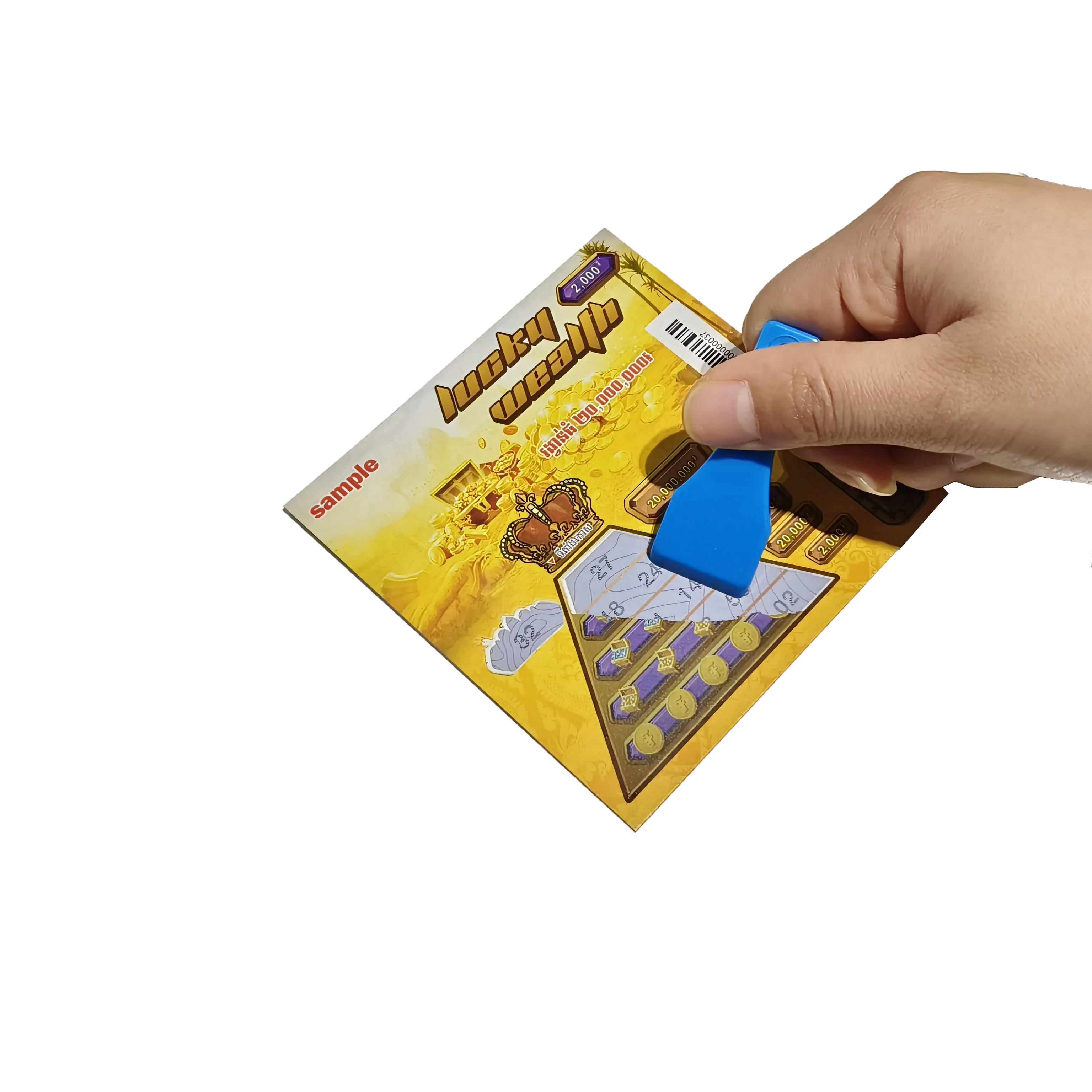 Lottery Scratch and Win Card  300g paper lottery ticket custom printing