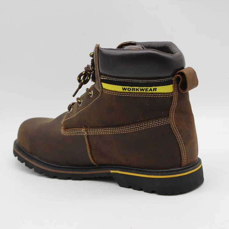 Genuine Leather basic acid resistant safety protective shoes factory work boot